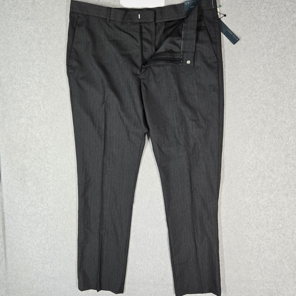 Perry Ellis Men Pants 38X32 Gray Dress Pants TLX Travel Luxe Slim 31" Inseam NWT